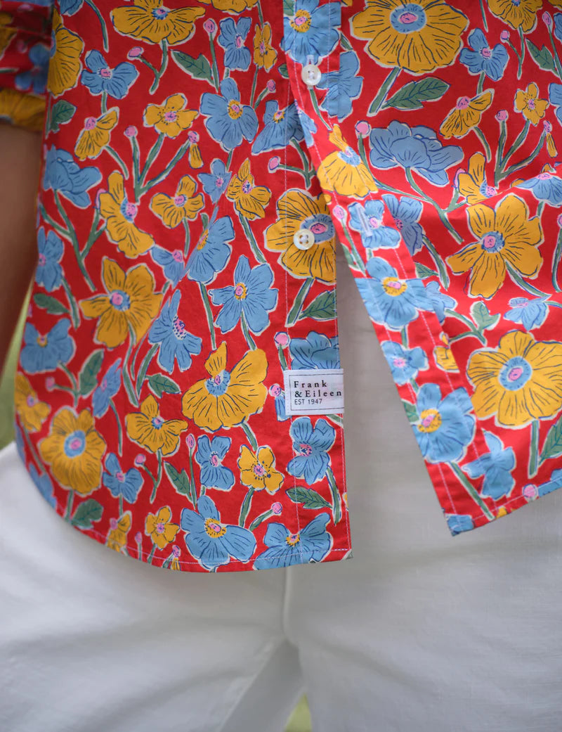 Frank & Eileen Eileen Shirt in Red Flowers