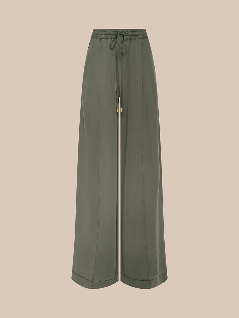 L'AGENCE Connie Drawstring Trouser in Smokey Olive