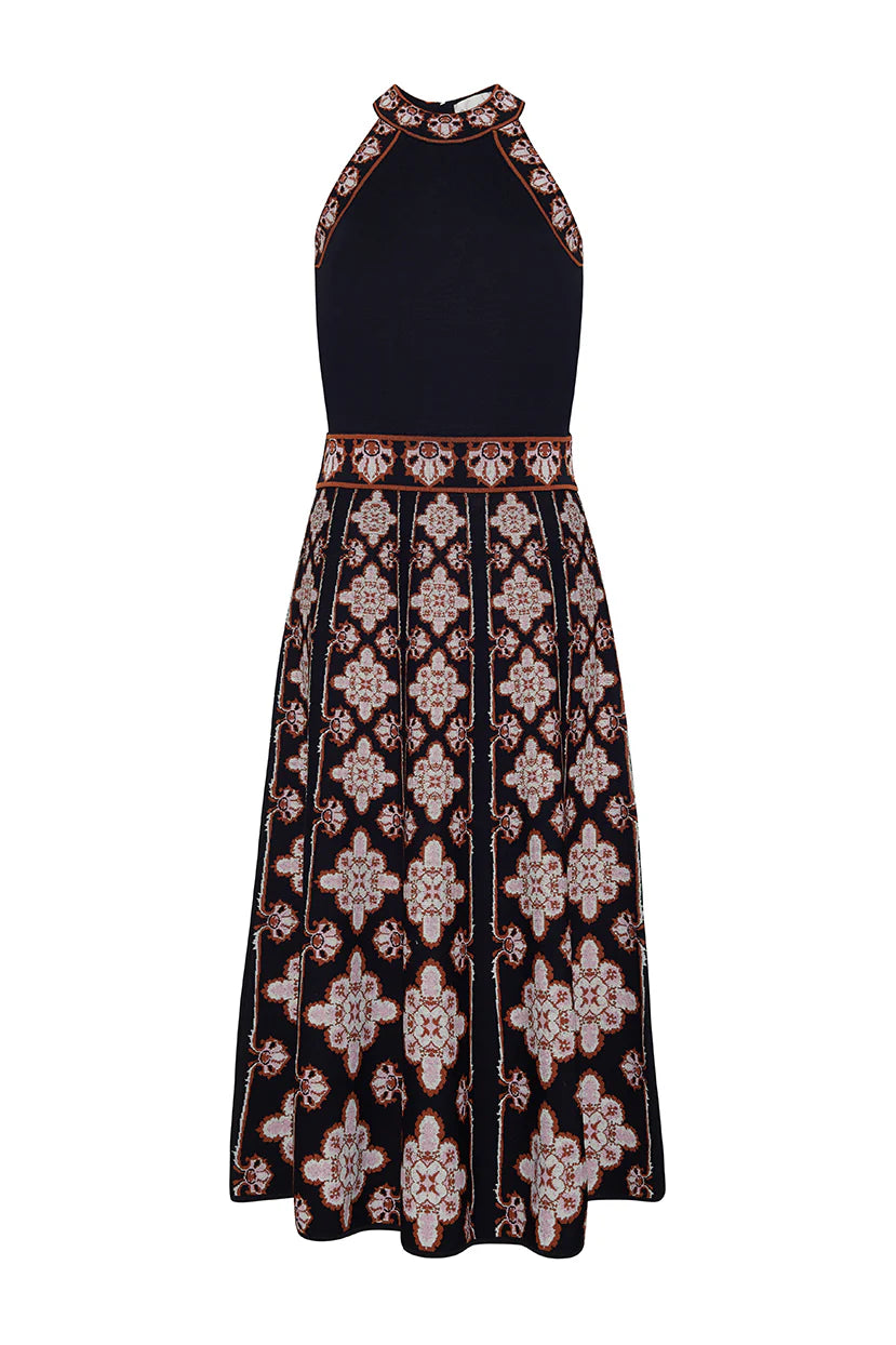 Cara Cara Sandrinna Dress in Vintage Scarf Black