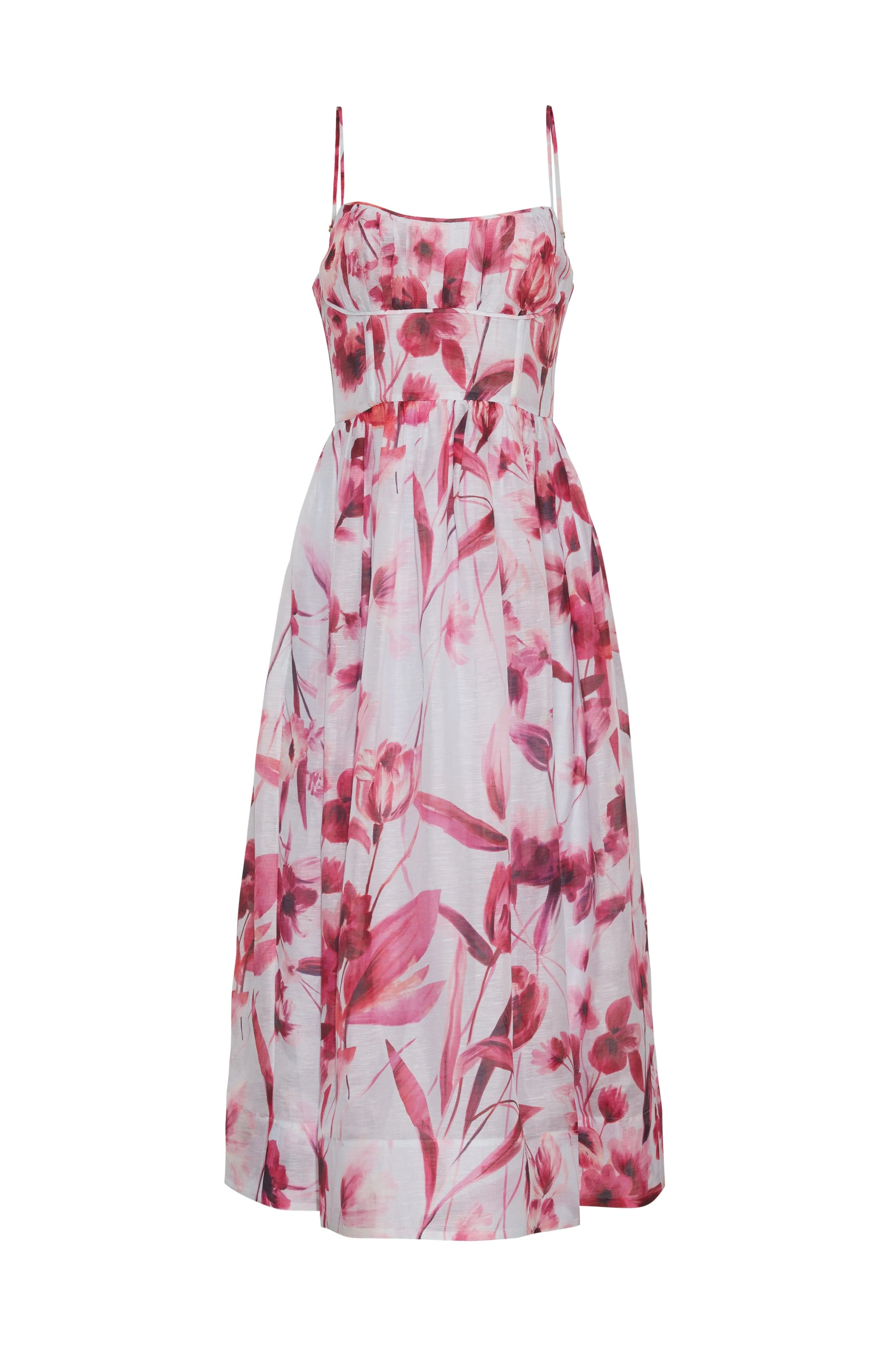 Cara Cara Alba Midi Dress in Petal Sketch Light Blue