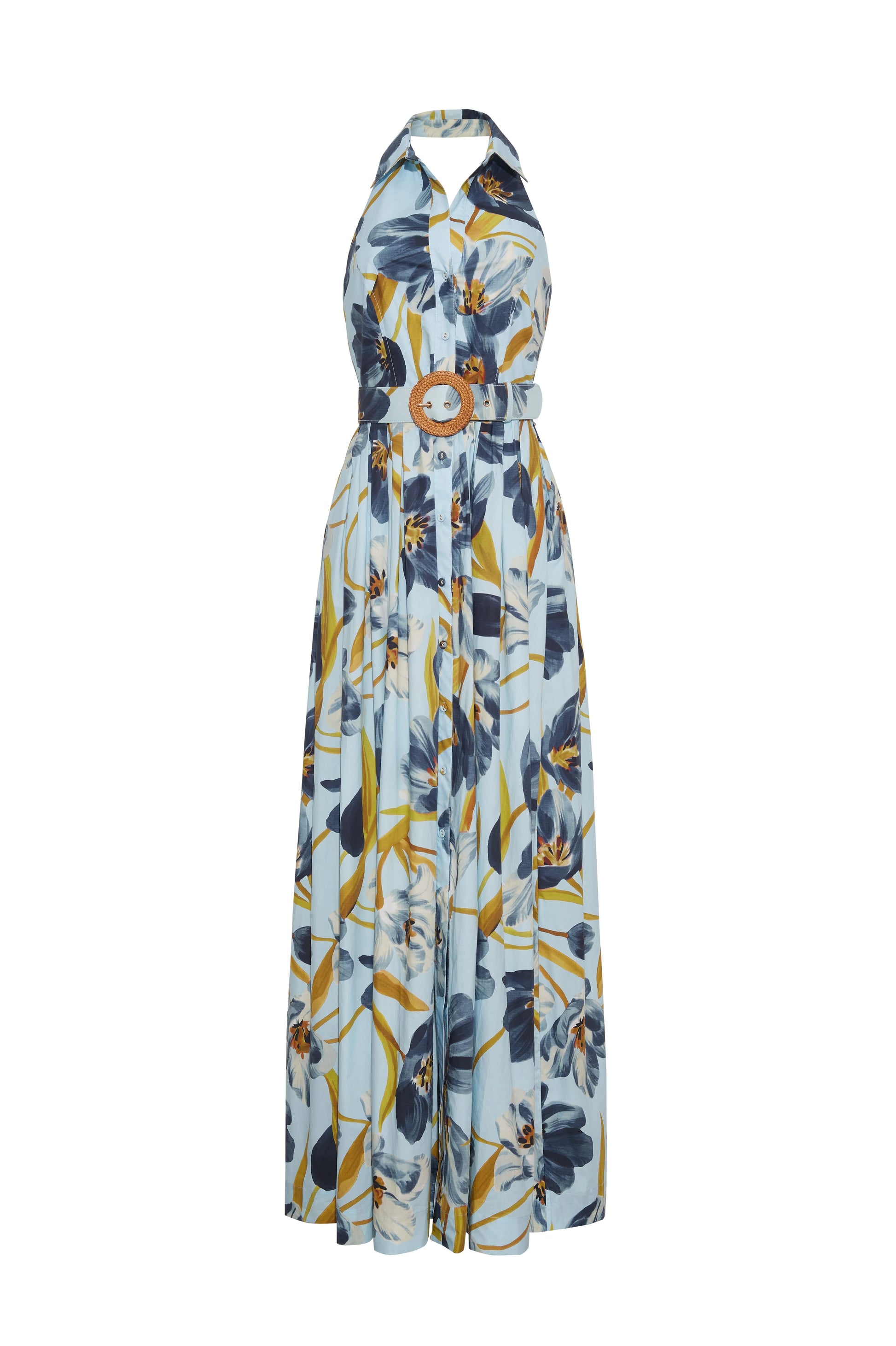 Cara Cara Quentin Dress in Marais Bloom Blue