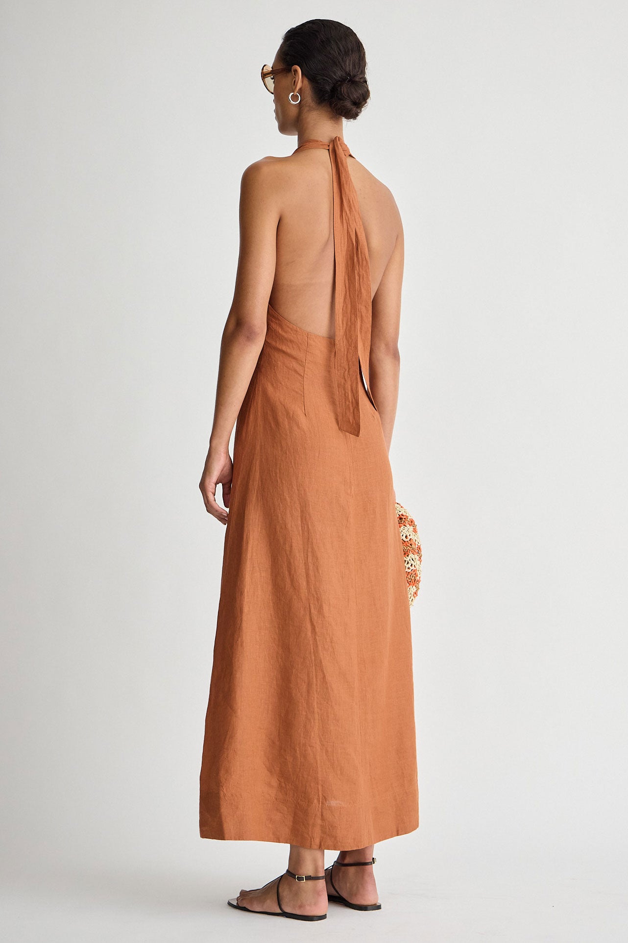 Apiece Apart Salome Halter Maxi Dress in Harissa