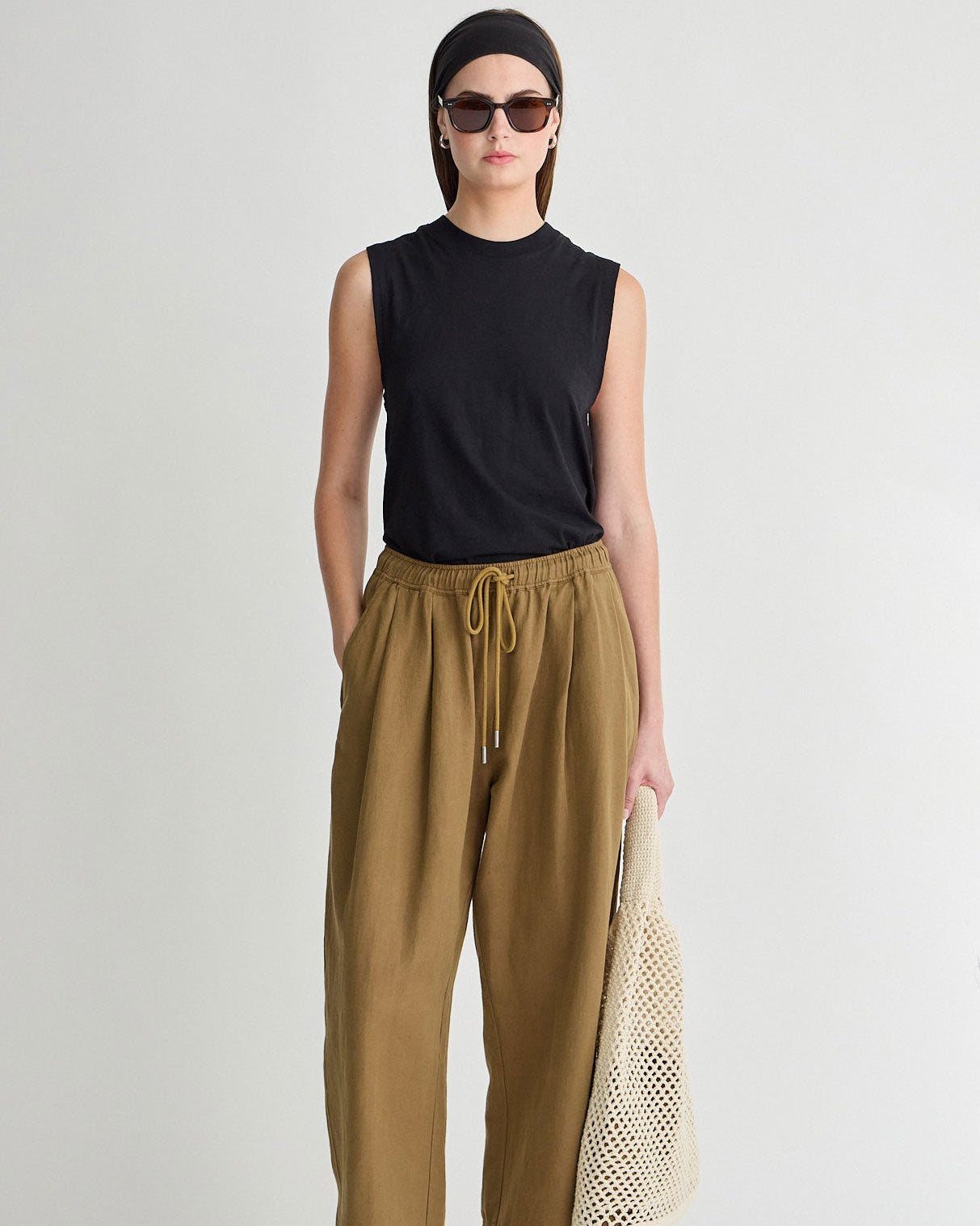 Apiece Apart Everyday Pull-On Pant in Tobacco