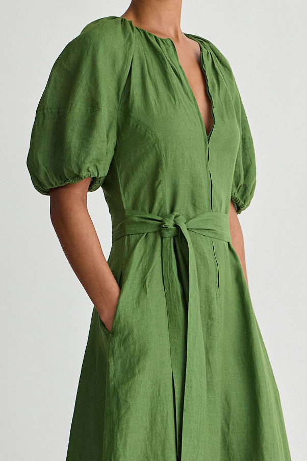 apiece apart green dress Apiece Apart Sculpted Sabina Mini, Dark Olive 4