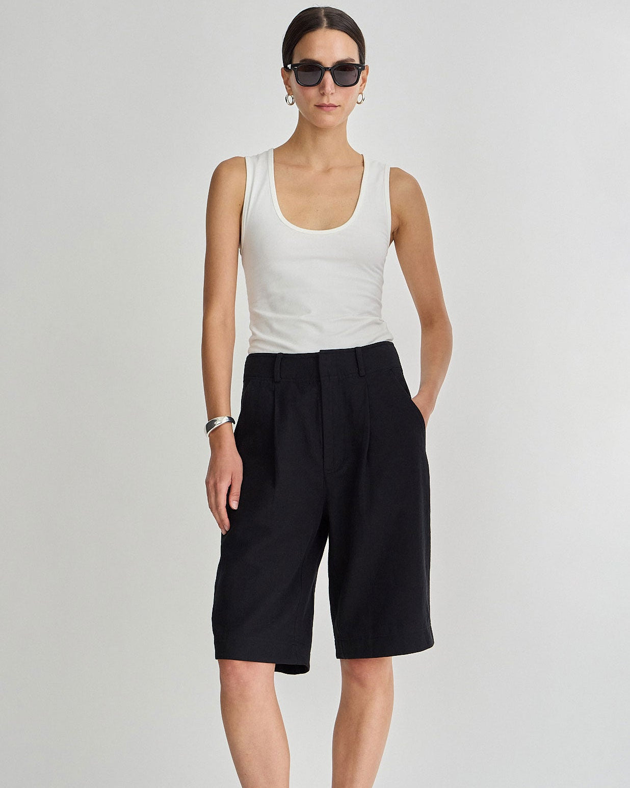 Apiece Apart Bari Bermuda Short in Black