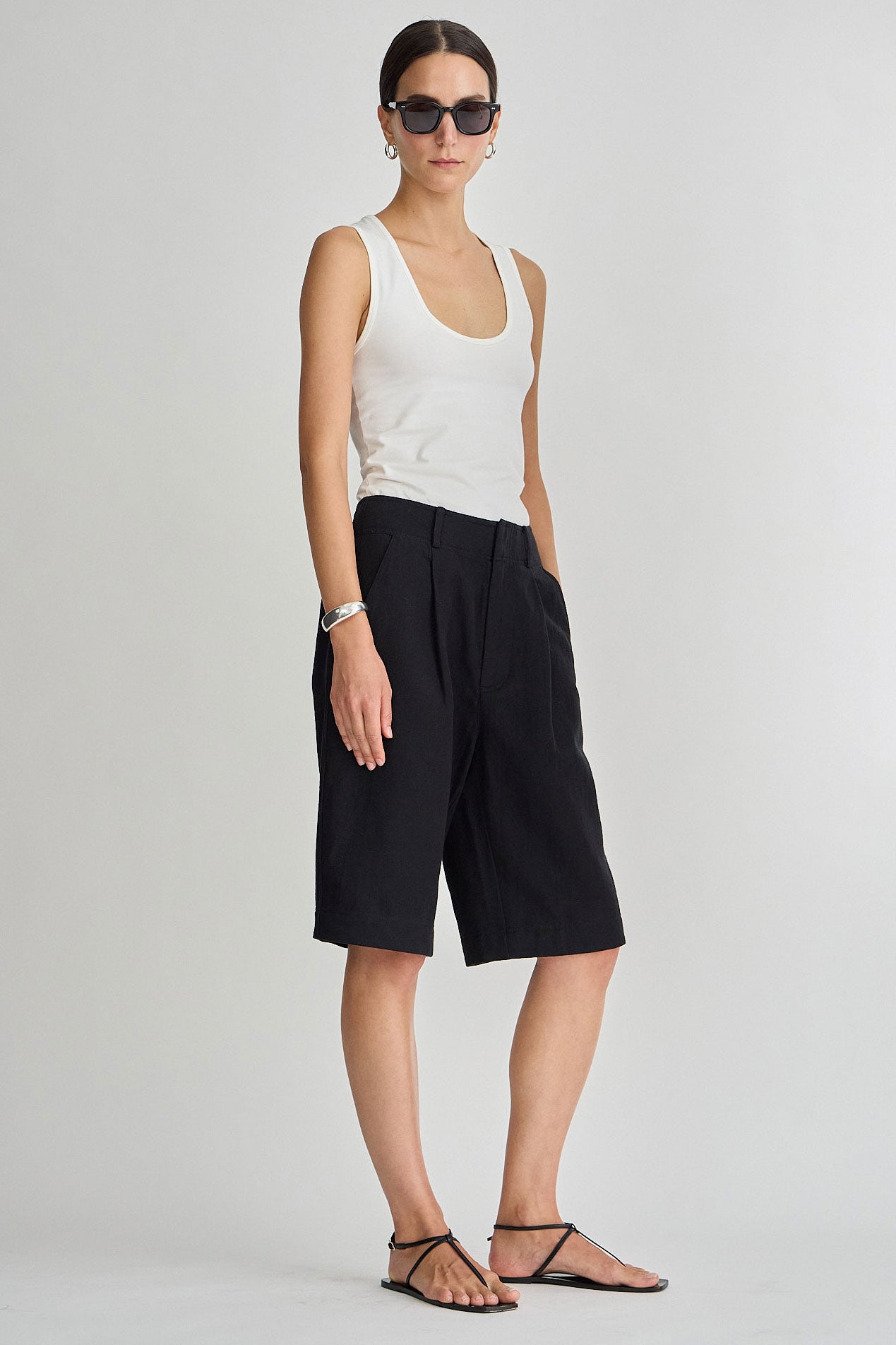Apiece Apart Bari Bermuda Short in Black