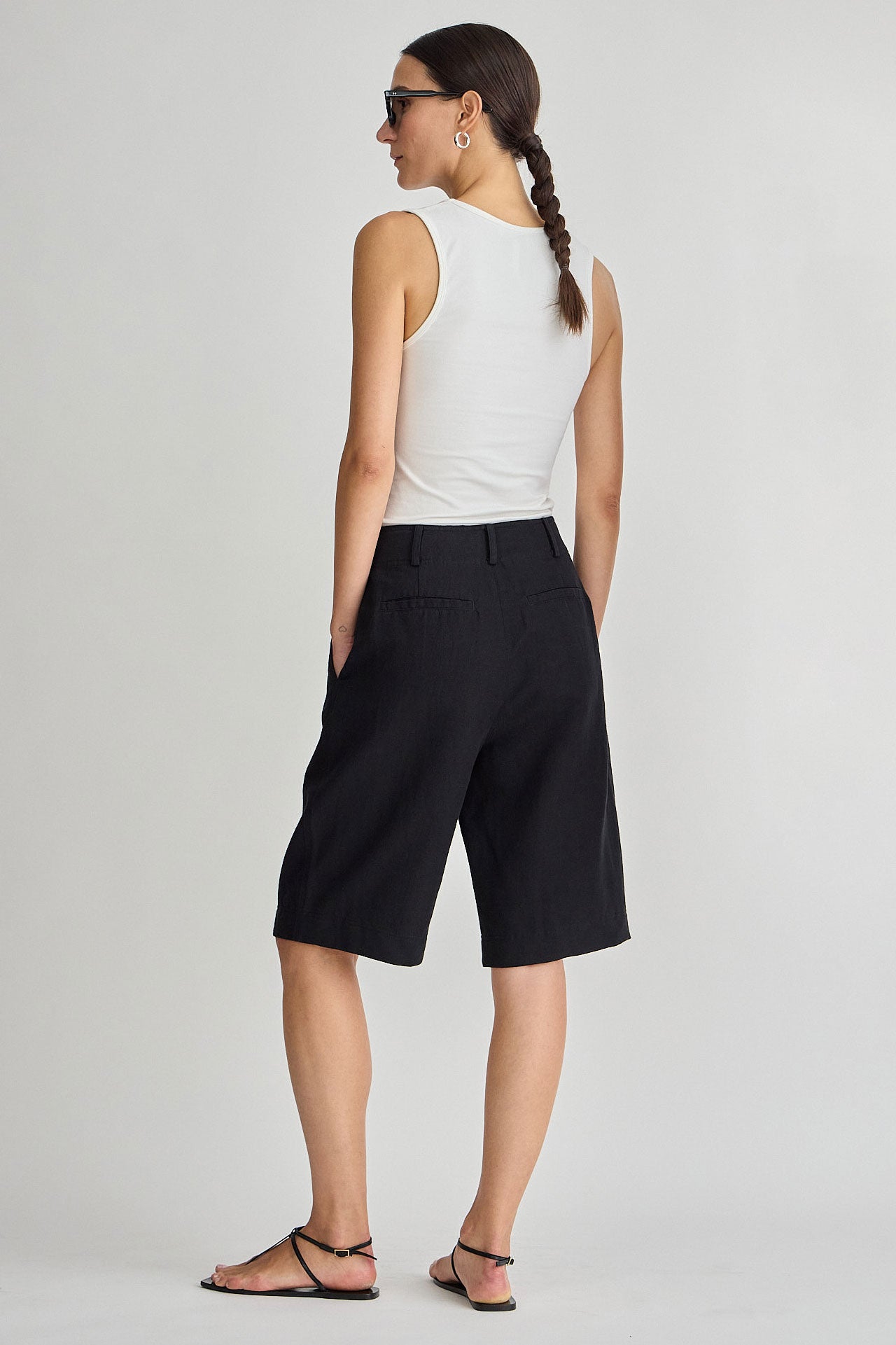 Apiece Apart Bari Bermuda Short in Black