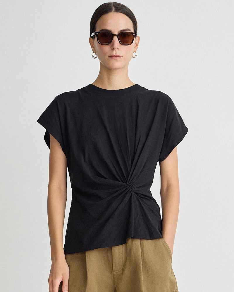 Apiece Apart Volta Twist Top in Black