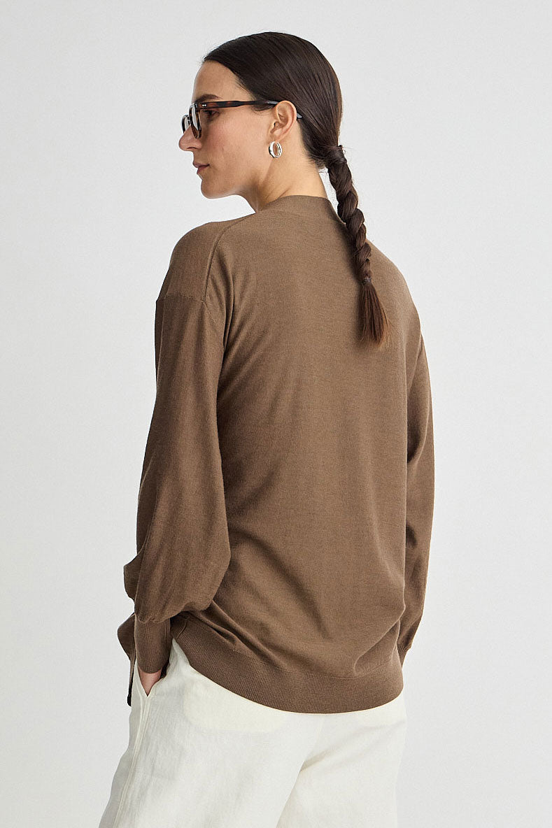 Apiece Apart Drippy Tissue Cardigan in Desert Palm