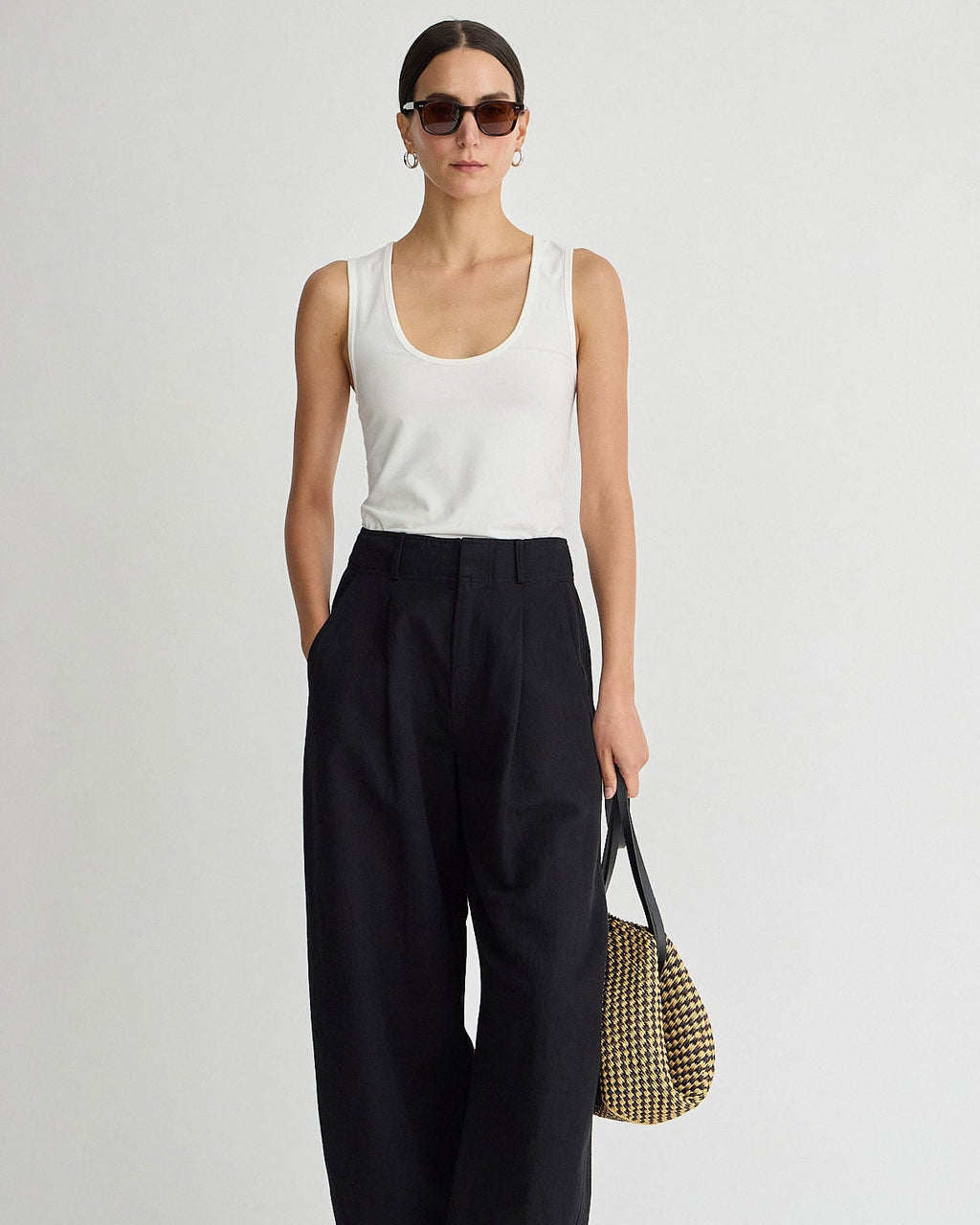 Apiece Apart Bari Crop Trouser in Black