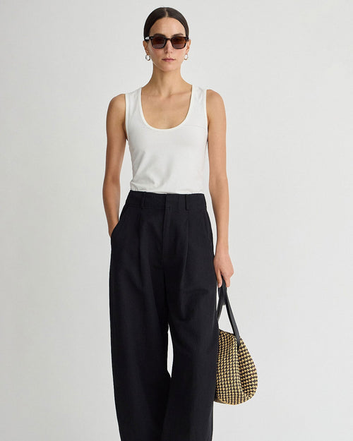 Apiece Apart Bari Crop Trouser in Black