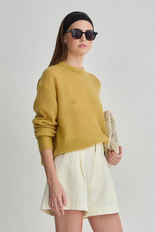 Apiece Apart Softest Tissue Weight Sweater in Amber