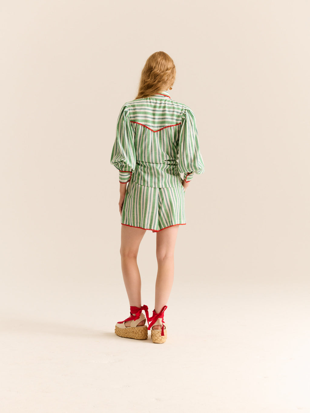 Carolina K Luna Shirt Green Stripe