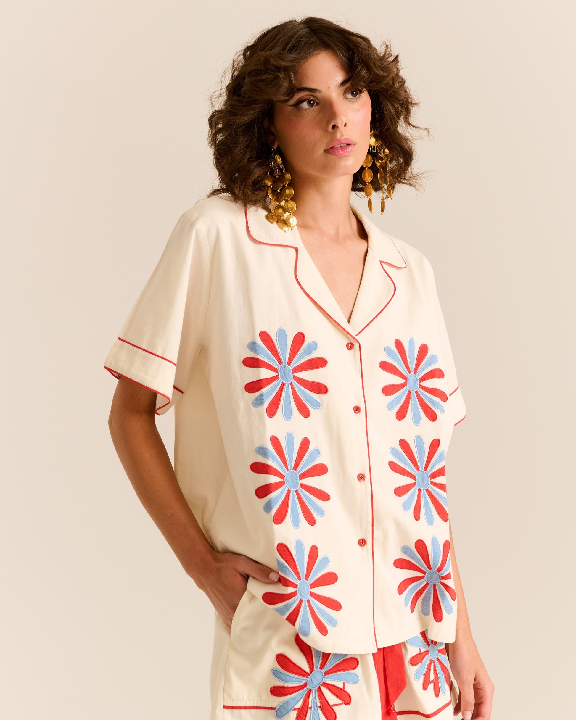 Carolina K Parasol Top in Gardenia