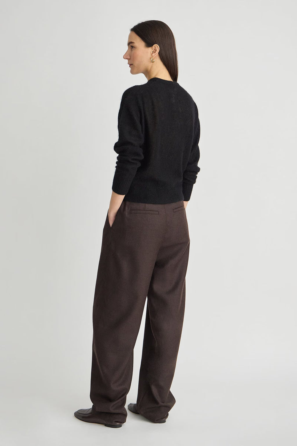 Apiece Apart Softest Tissue Weight Sweater in Black