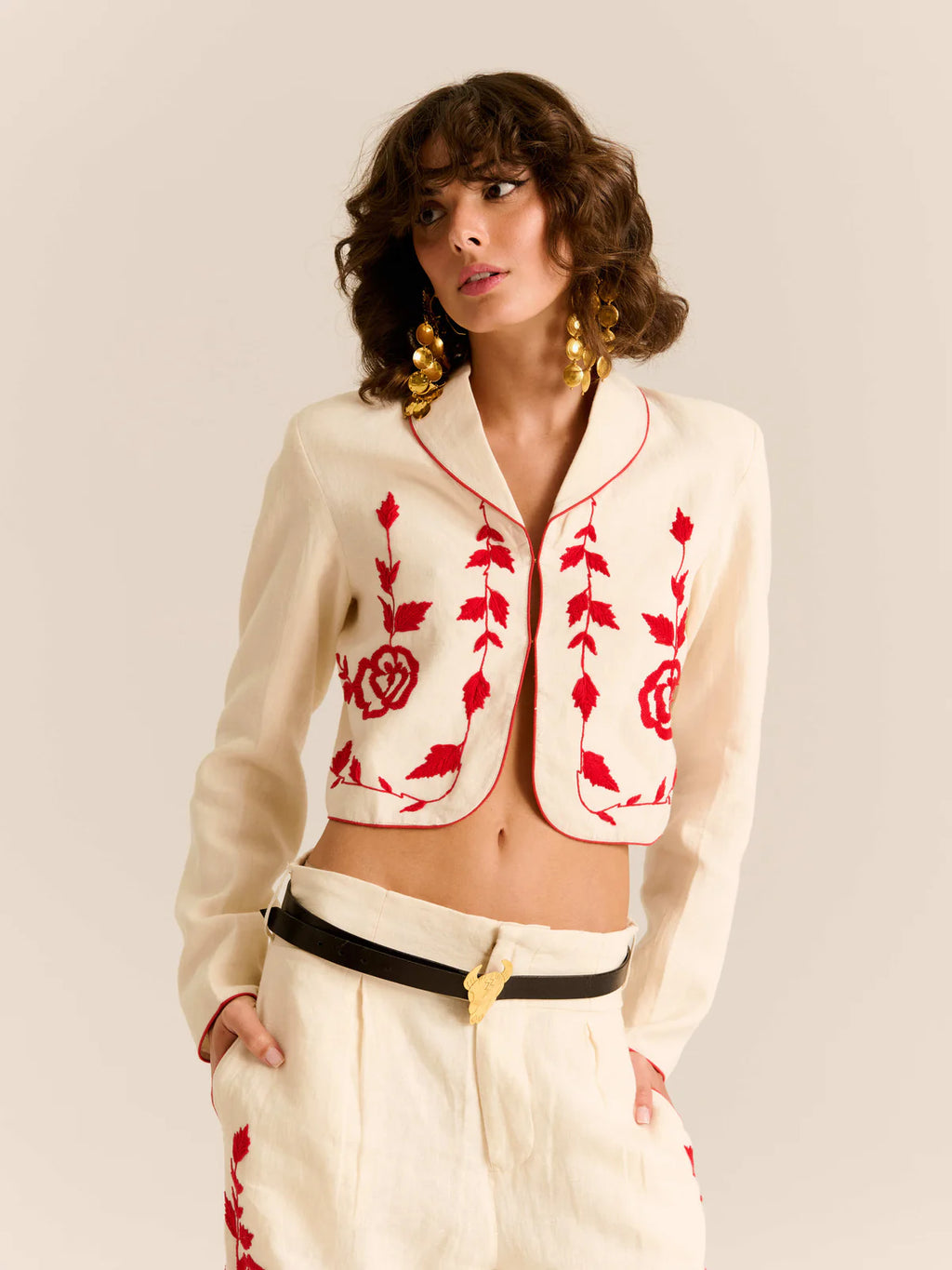 Carolina K Eve Jacket in Gardenia