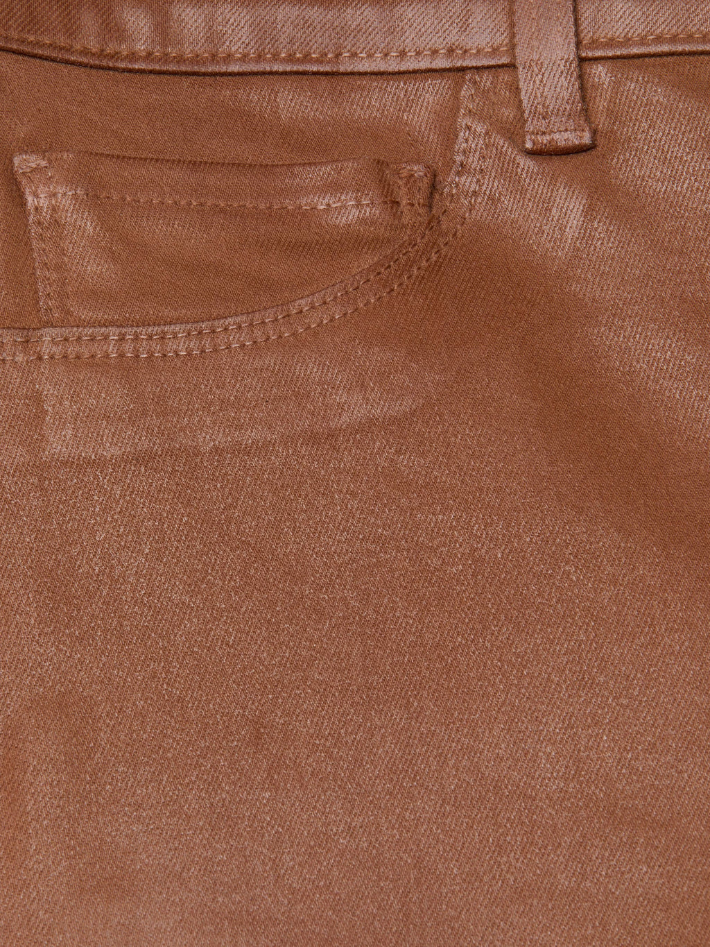 L'AGENCE Margot High-Rise Skinny Jeans in Cognac Coated