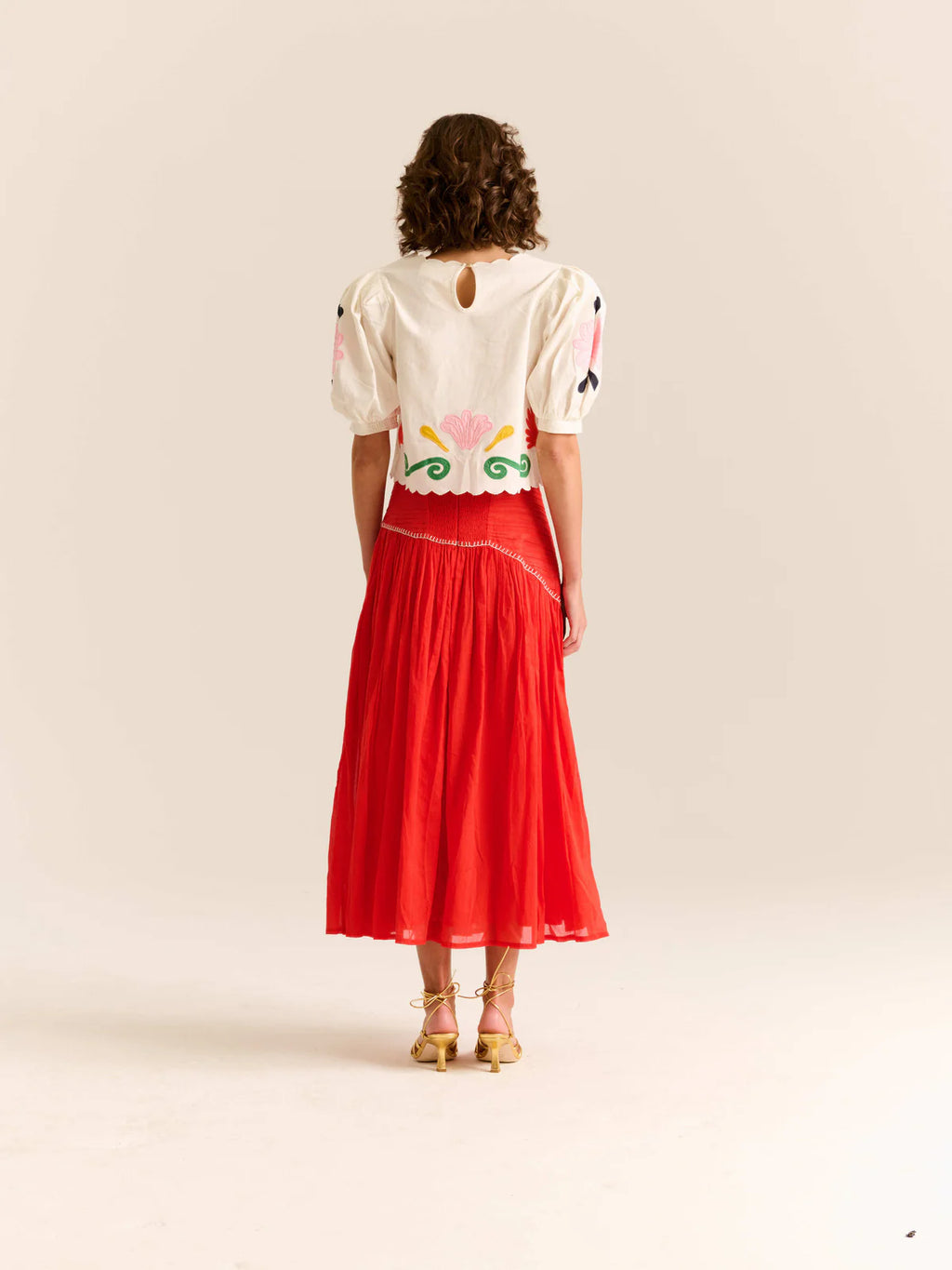 Carolina K Ines Skirt in Red