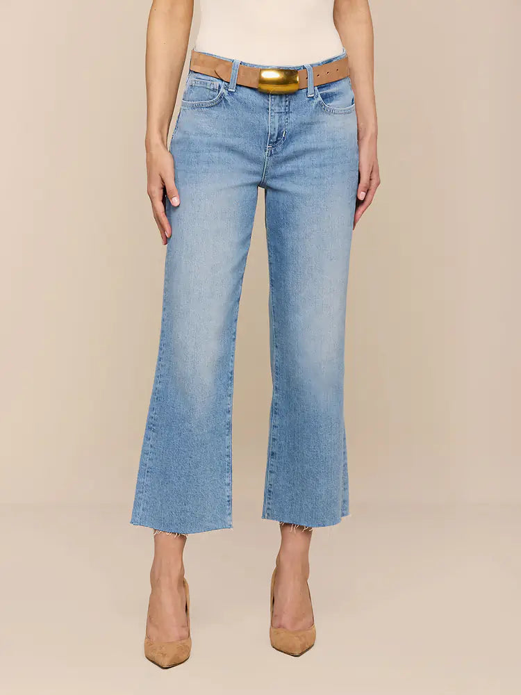 L'AGENCE Wanda Cropped Wide-Leg Jean in Granova