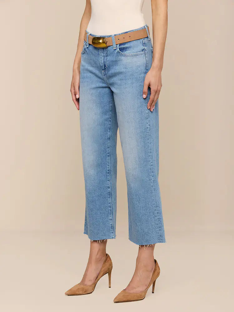 L'AGENCE Wanda Cropped Wide-Leg Jean in Granova