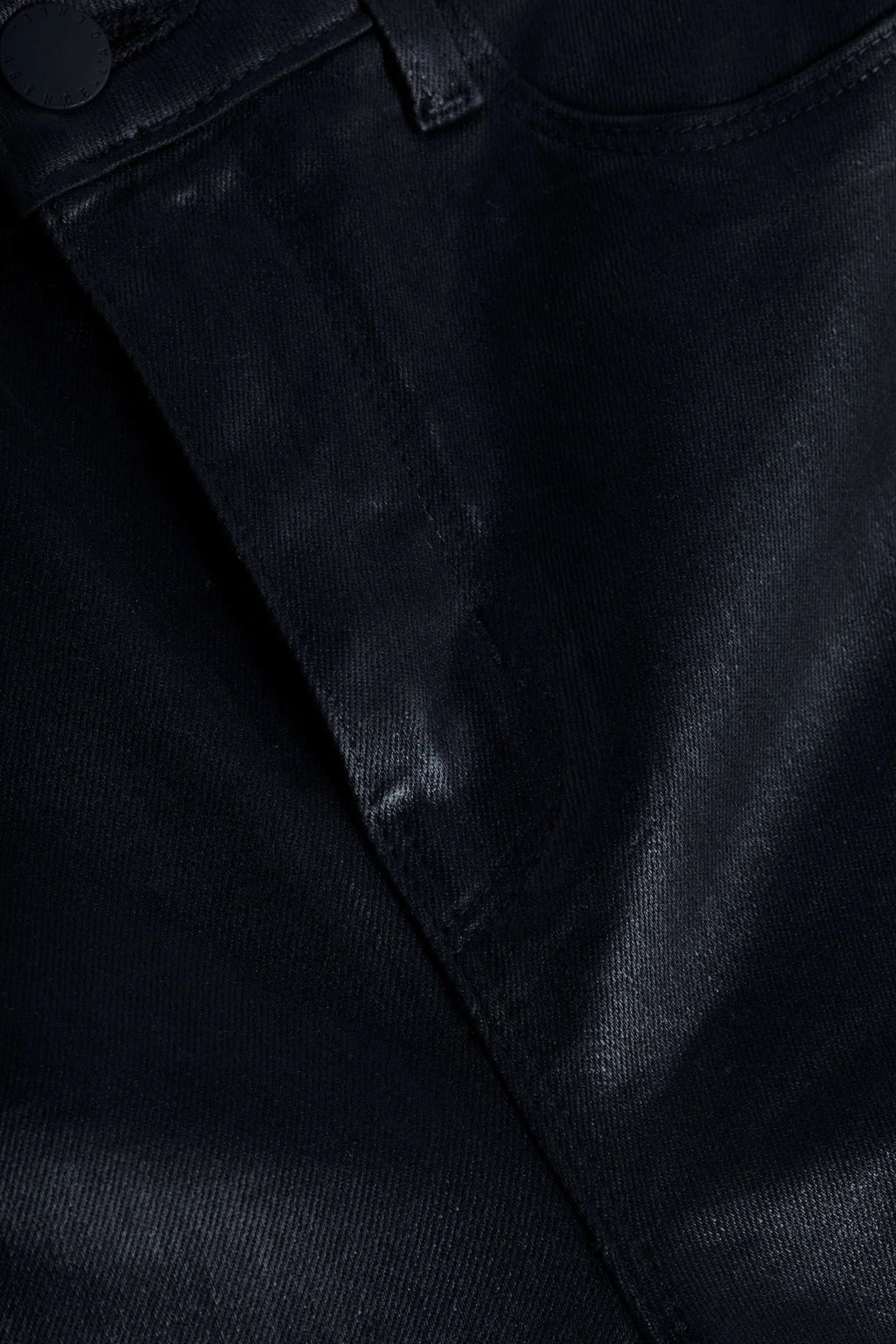 L'AGENCE Clayton High-Rise Wide Leg Jeans in Noir Coated