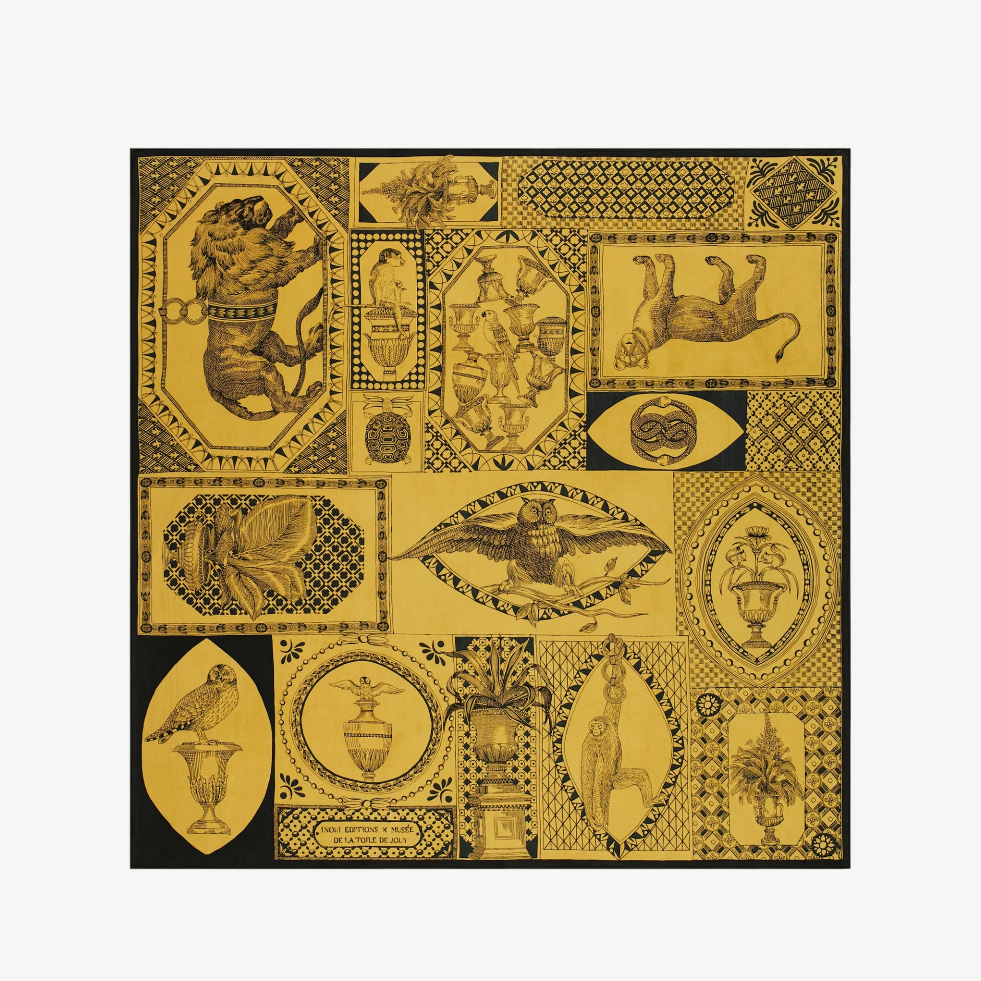 Inoui Editions Square Scarf Barocco in Golden