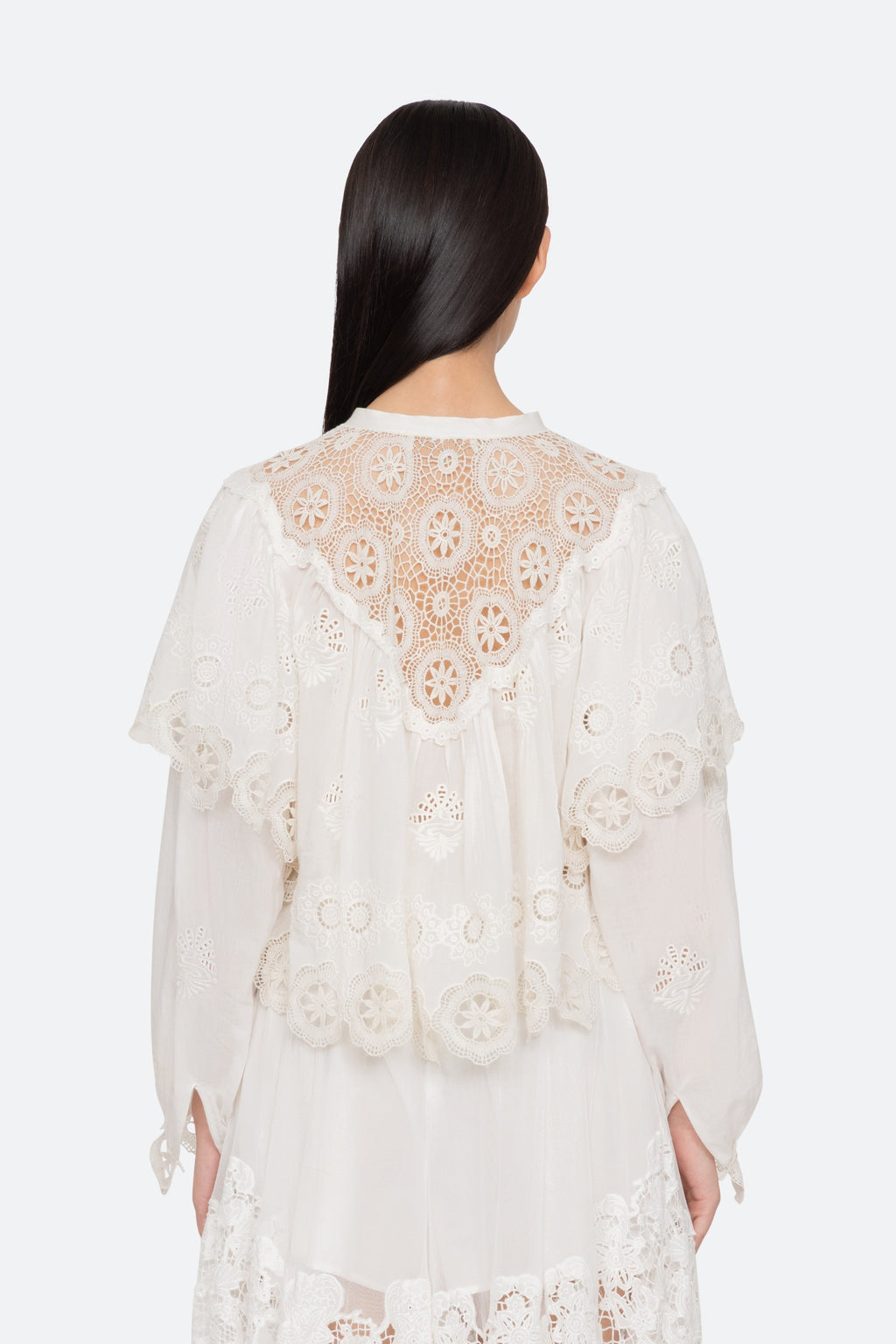 Sea New York Sofia Embroidery Long-Sleeve Top