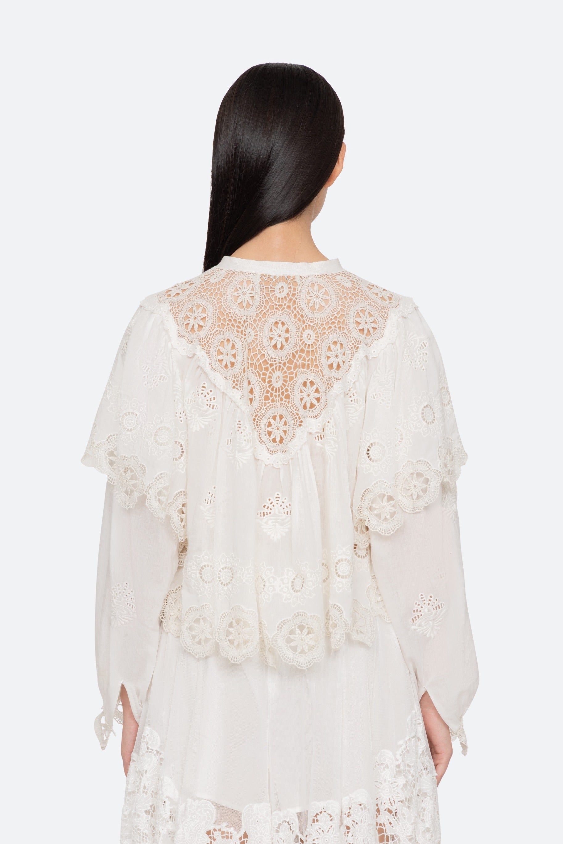 Sea New York Sofia Embroidery Long-Sleeve Top