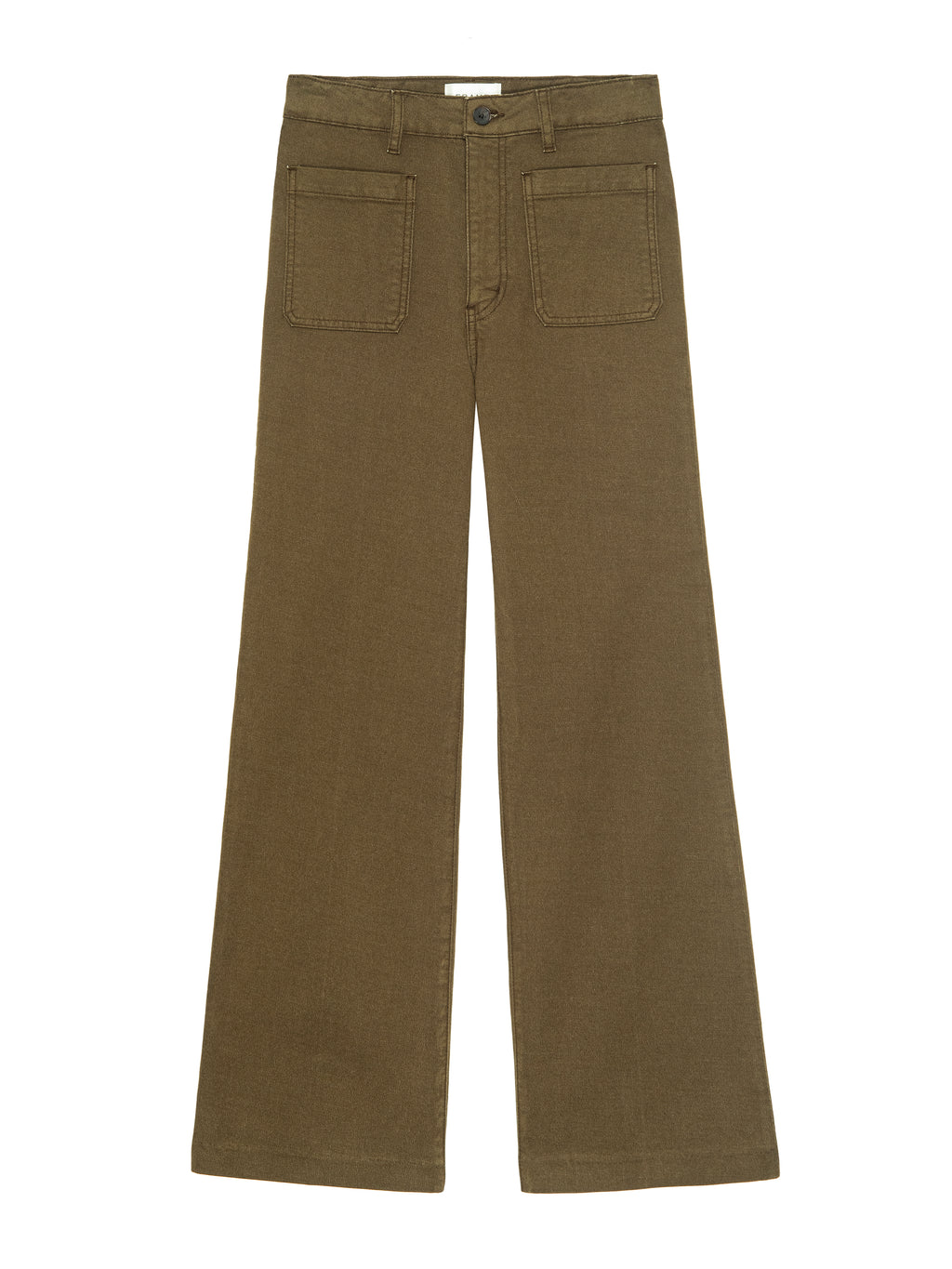 Khaki pants on a white background