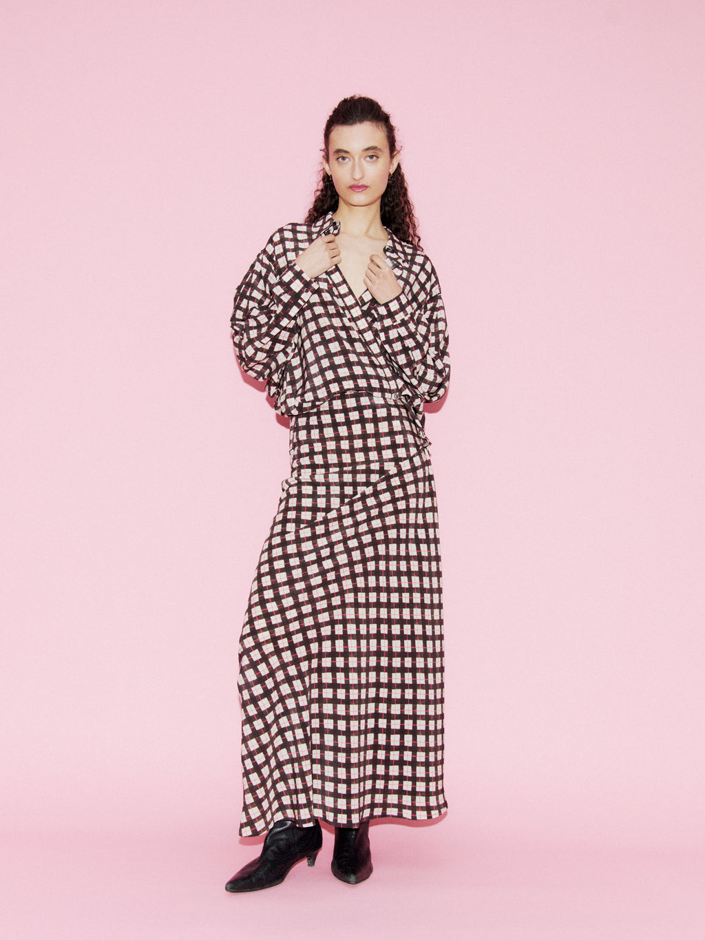 Silk Laundry CDC Crossover Shirt in Luna Gingham