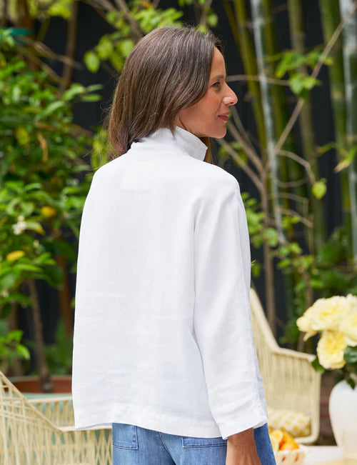 Frank & Eileen Gabi Popover Shirt in White