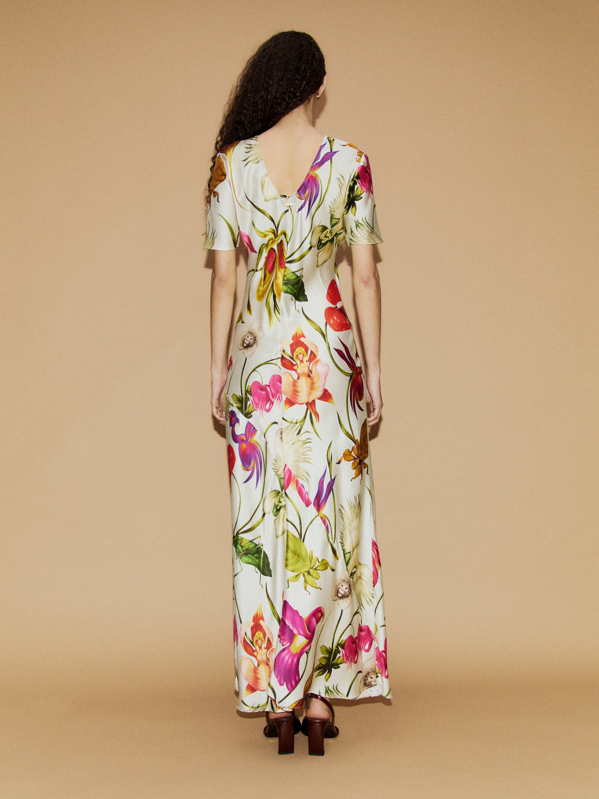 Silk Laundry Bias Dress in Wonderland