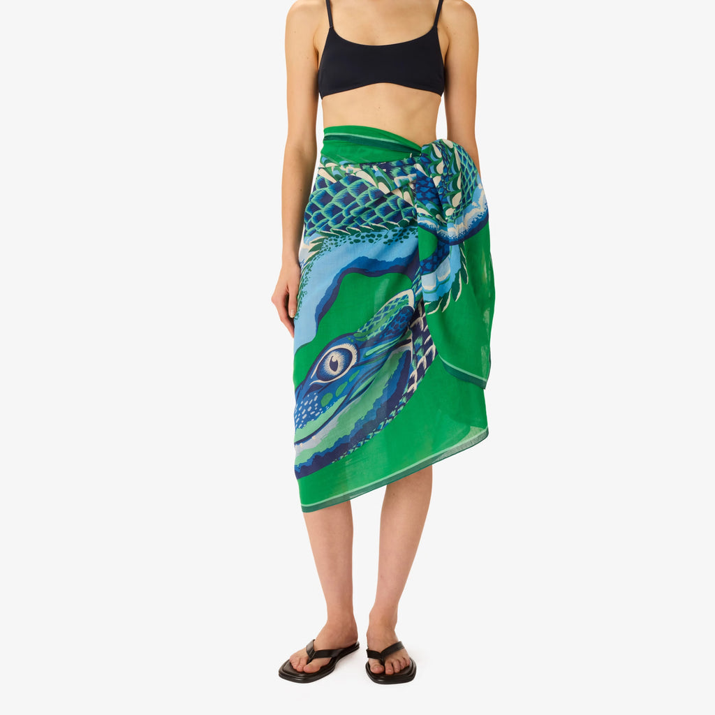 Inoui Editions Scarf Croco in Green