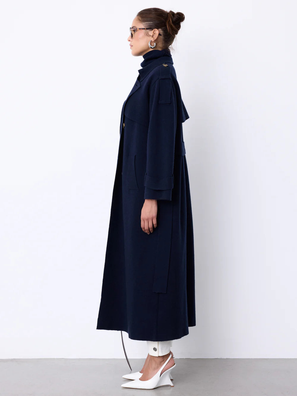 NOTSHY Talia Trench Coat in Marine