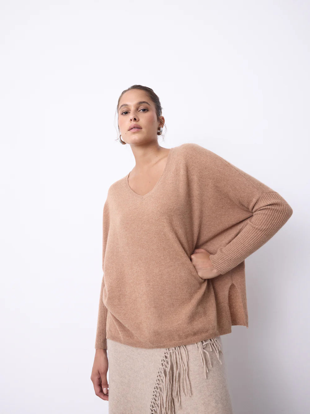 NOTSHY Faustine Sweater in Camel Chine