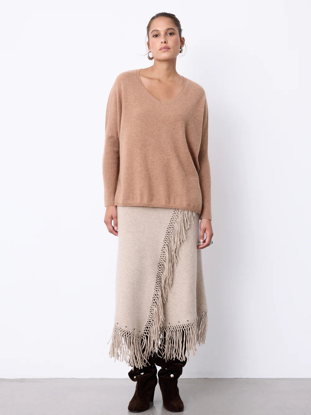 NOTSHY Faustine Sweater in Camel Chine