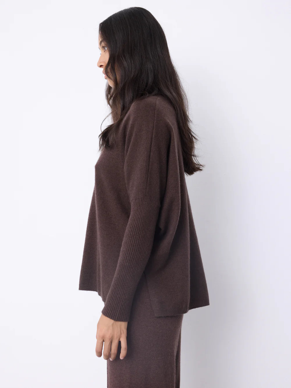 NOTSHY Margareth Poncho in Coffee