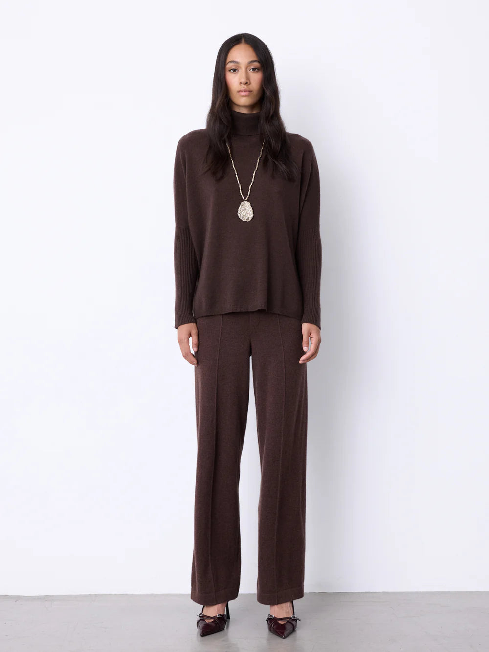 NOTSHY Margareth Poncho in Coffee