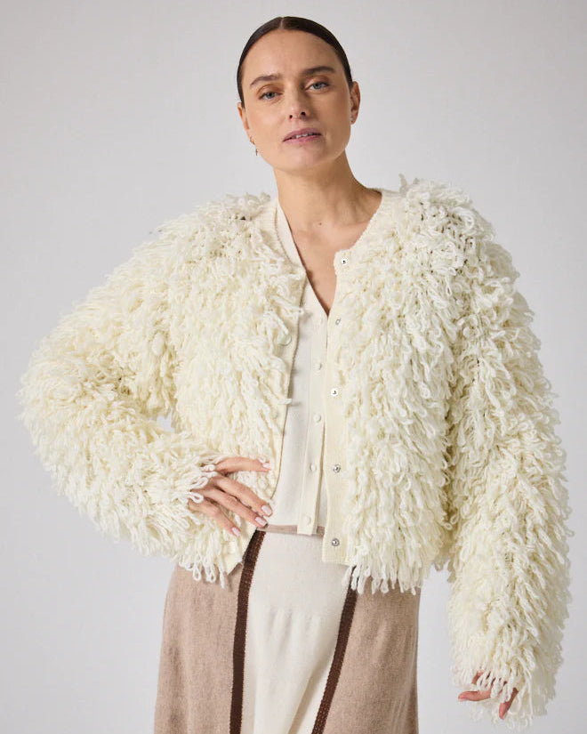 NOTSHY Clement Cardigan in Ecru