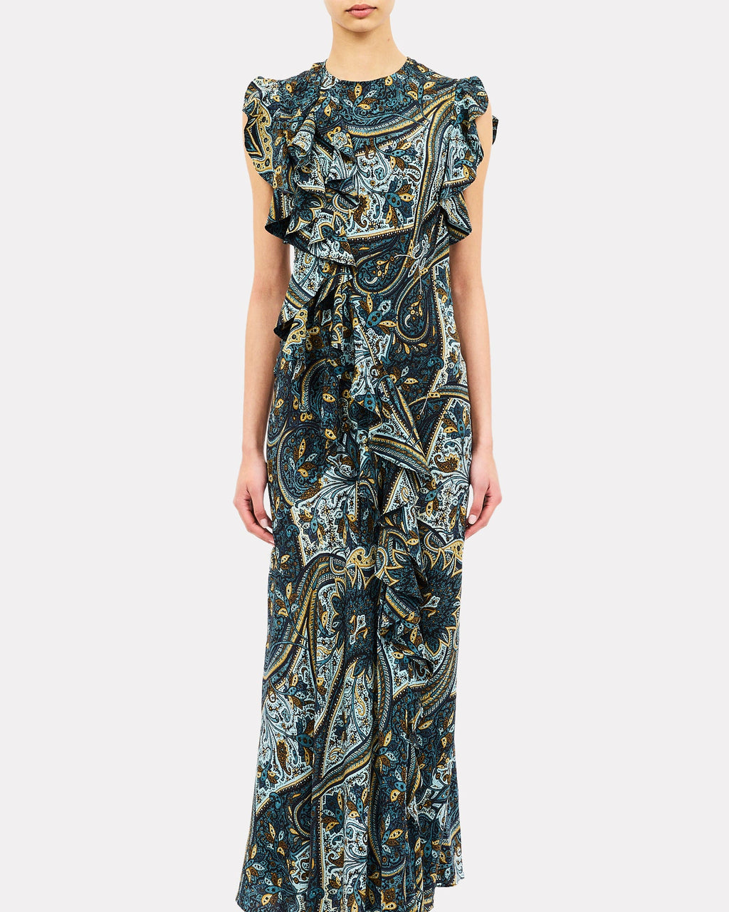 Ulla Johnson Ameline Silk Dress in Prussian