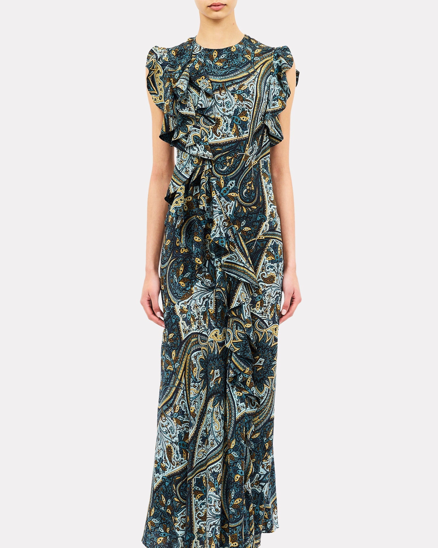 Ulla Johnson Ameline Silk Dress in Prussian