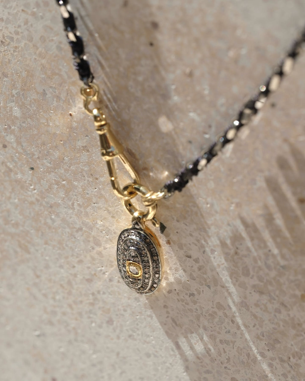 MLC Gold Black Necklace with Clasp