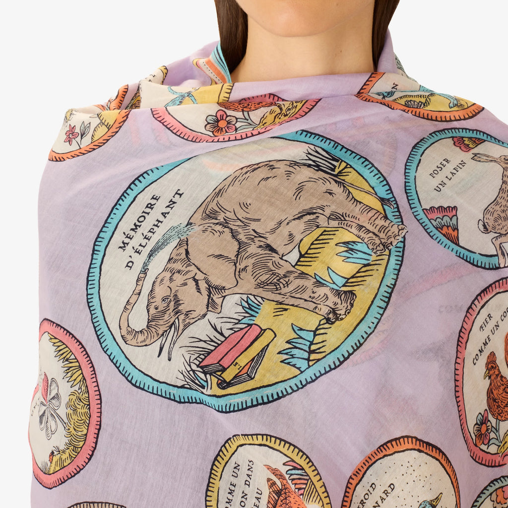 Inoui Editions Scarf Chance Inoui in Lilac