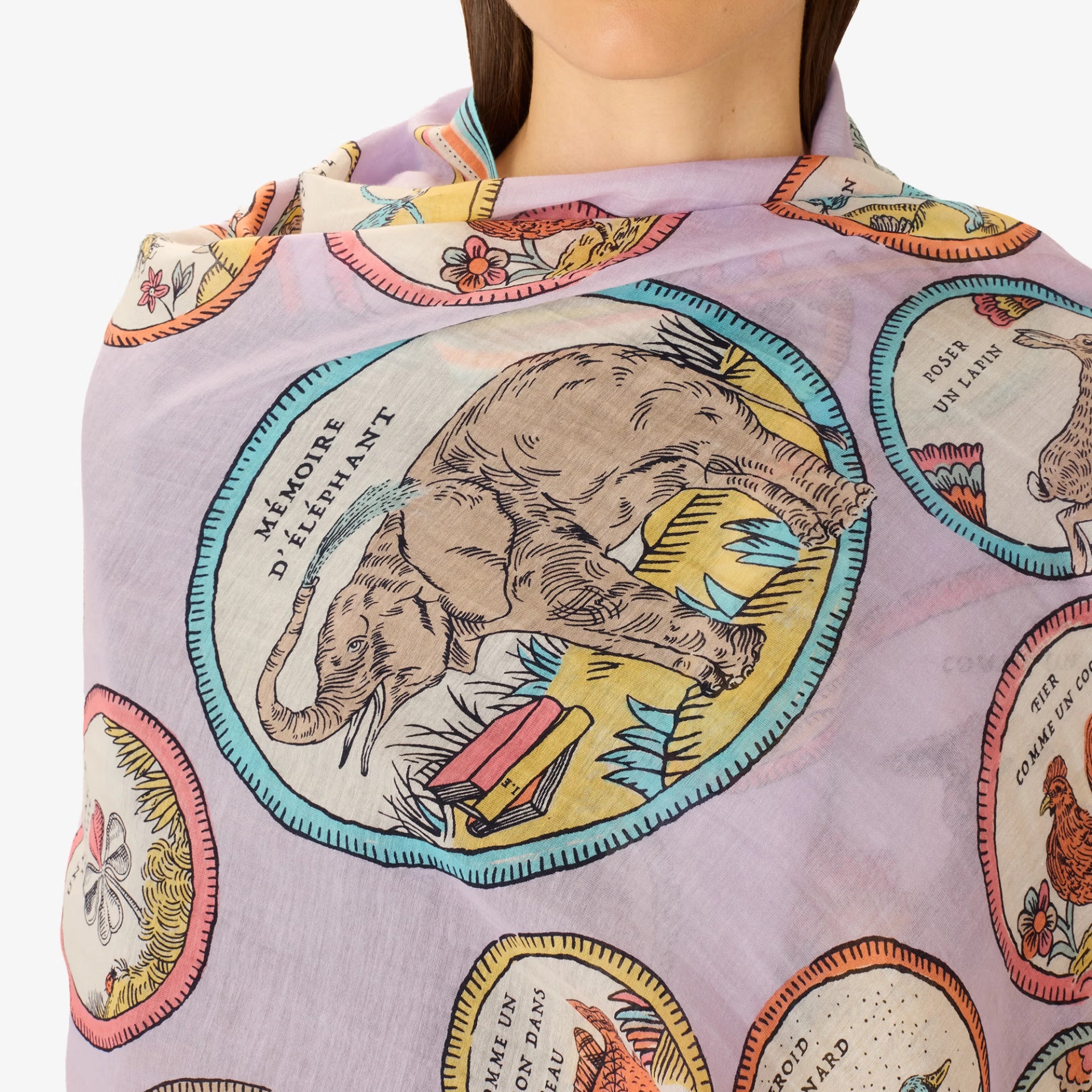 Inoui Editions Scarf Chance Inoui in Lilac