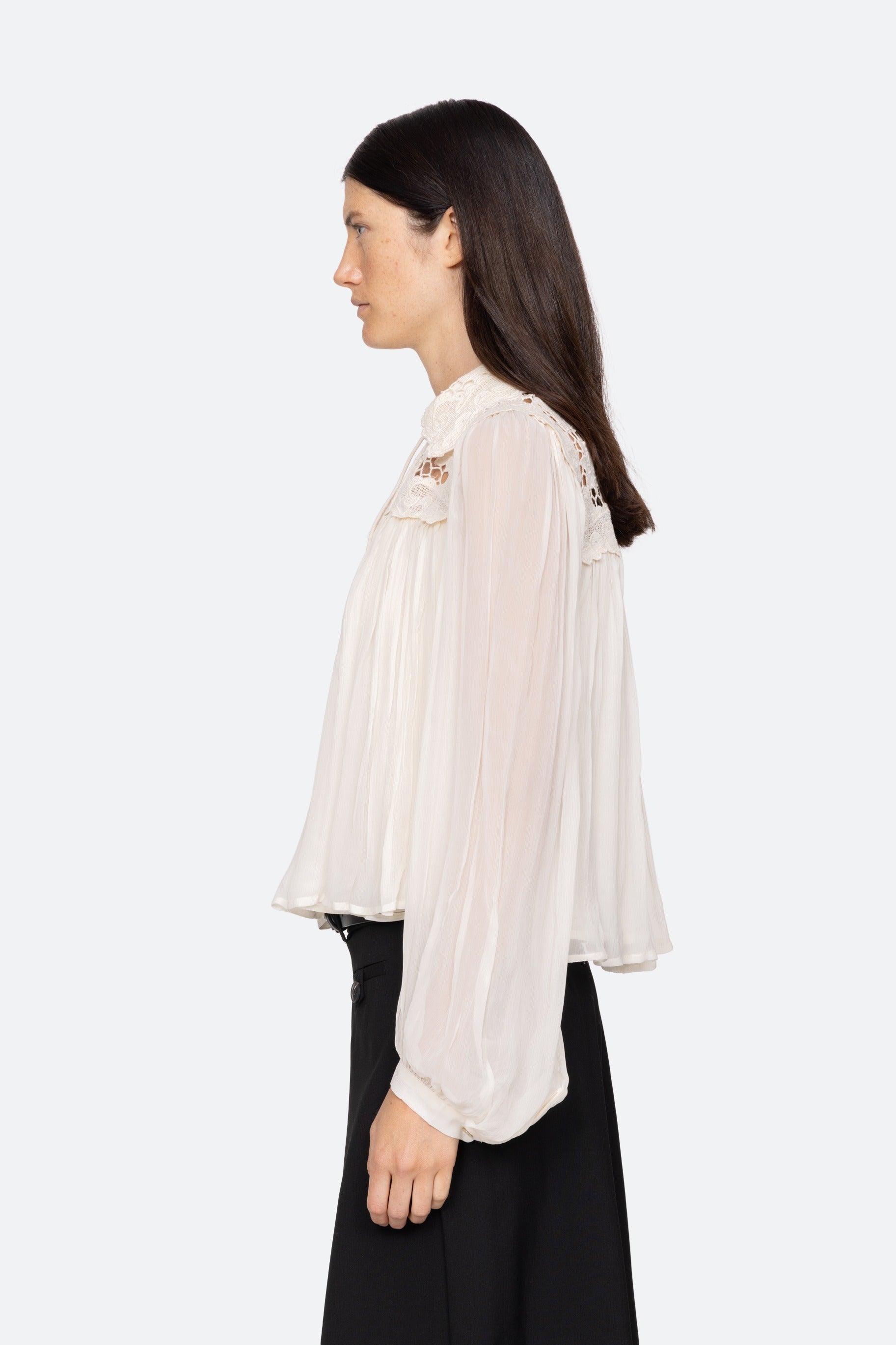 Sea New York Daphne Lace Long Sleeve Top