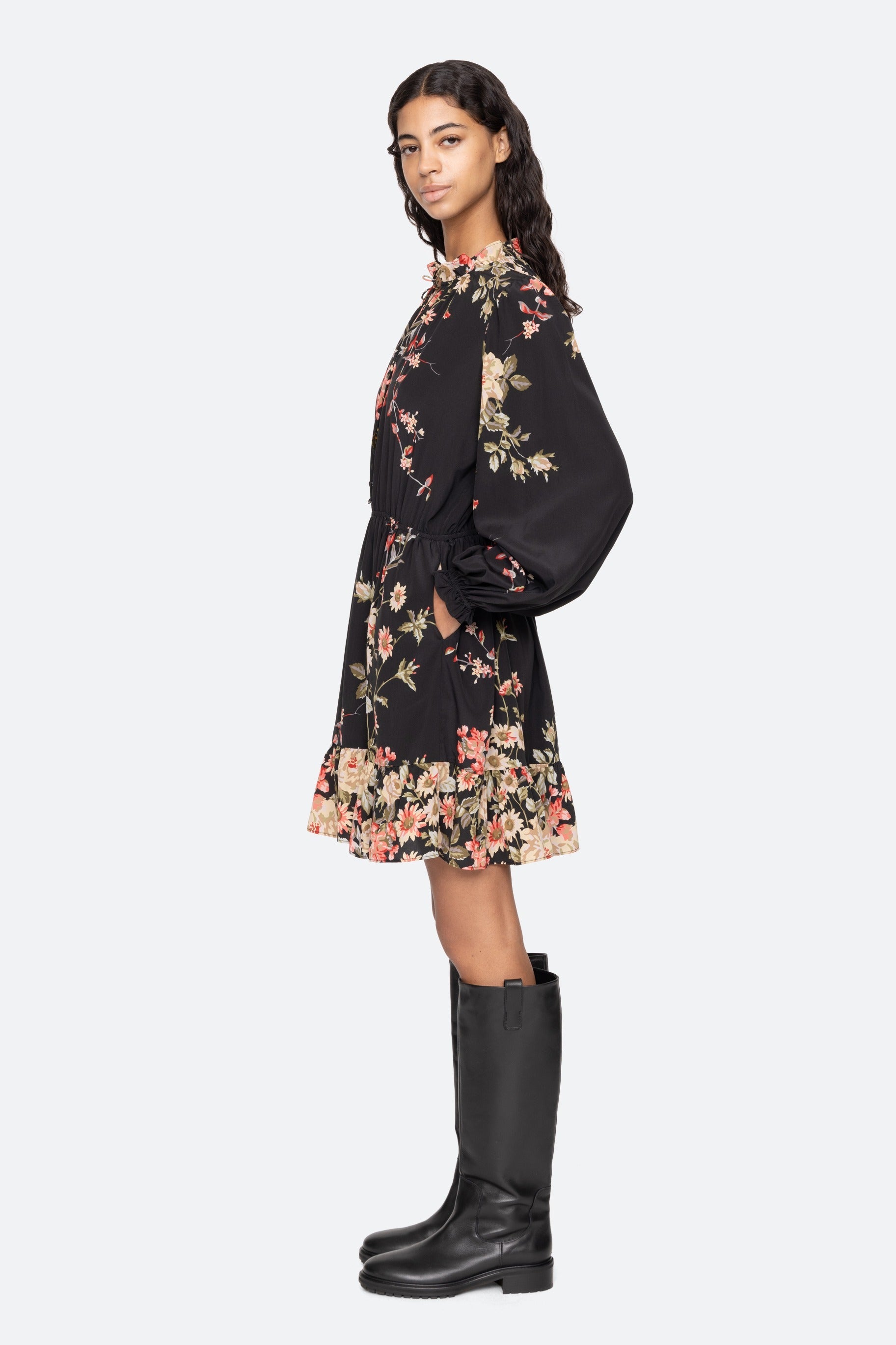 Sea New York Jolie Print Long Sleeve Mini Dress