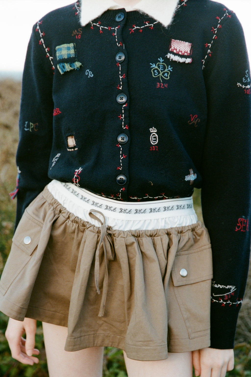 Sea New York Claira Embroidered Knit Cardigan