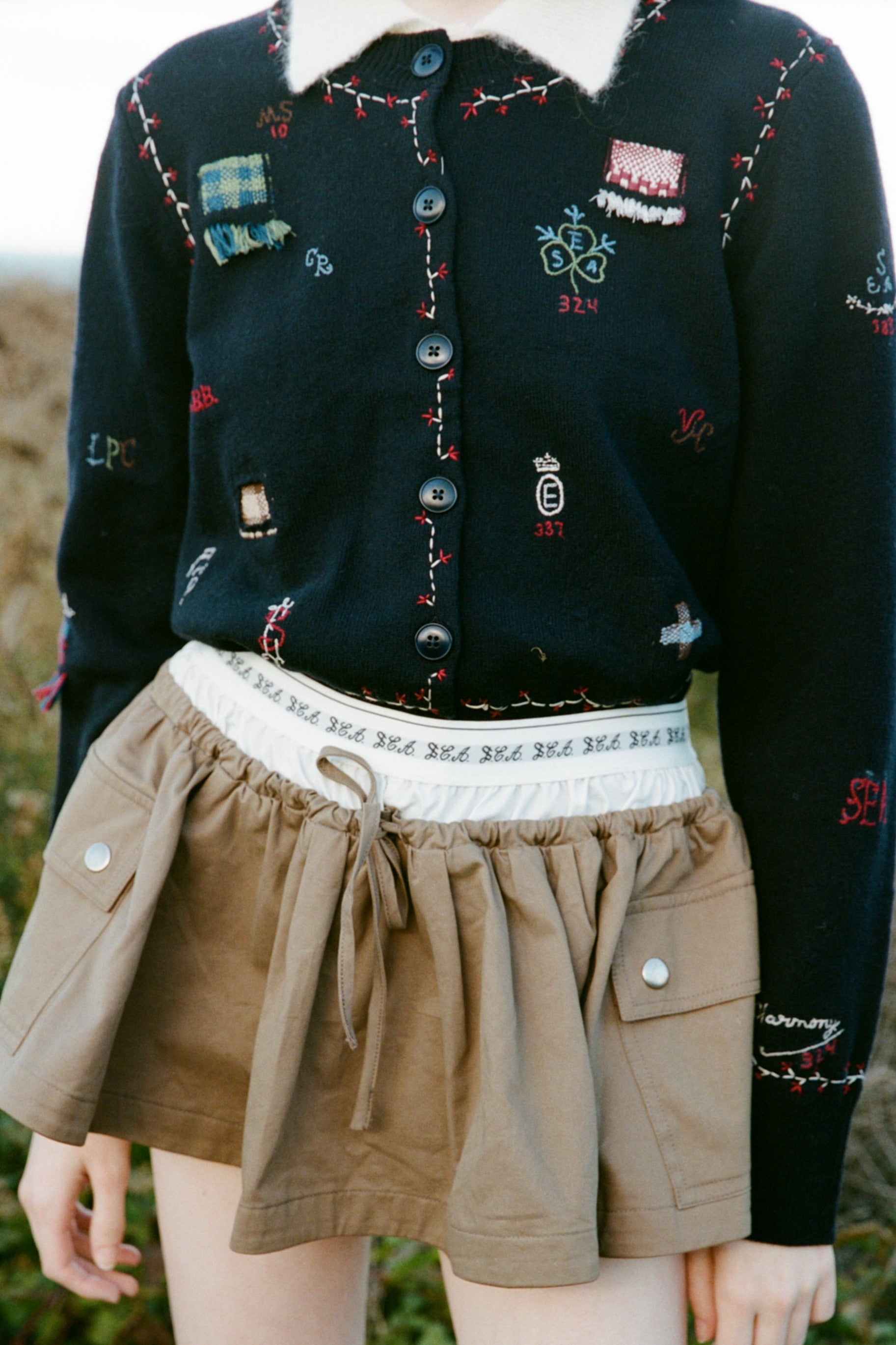 Sea New York Claira Embroidered Knit Cardigan