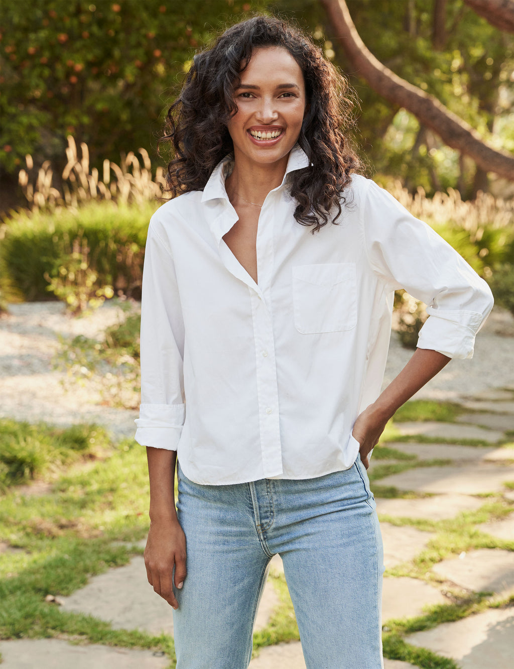 Frank & Eileen Silvio in Superluxe Poplin White