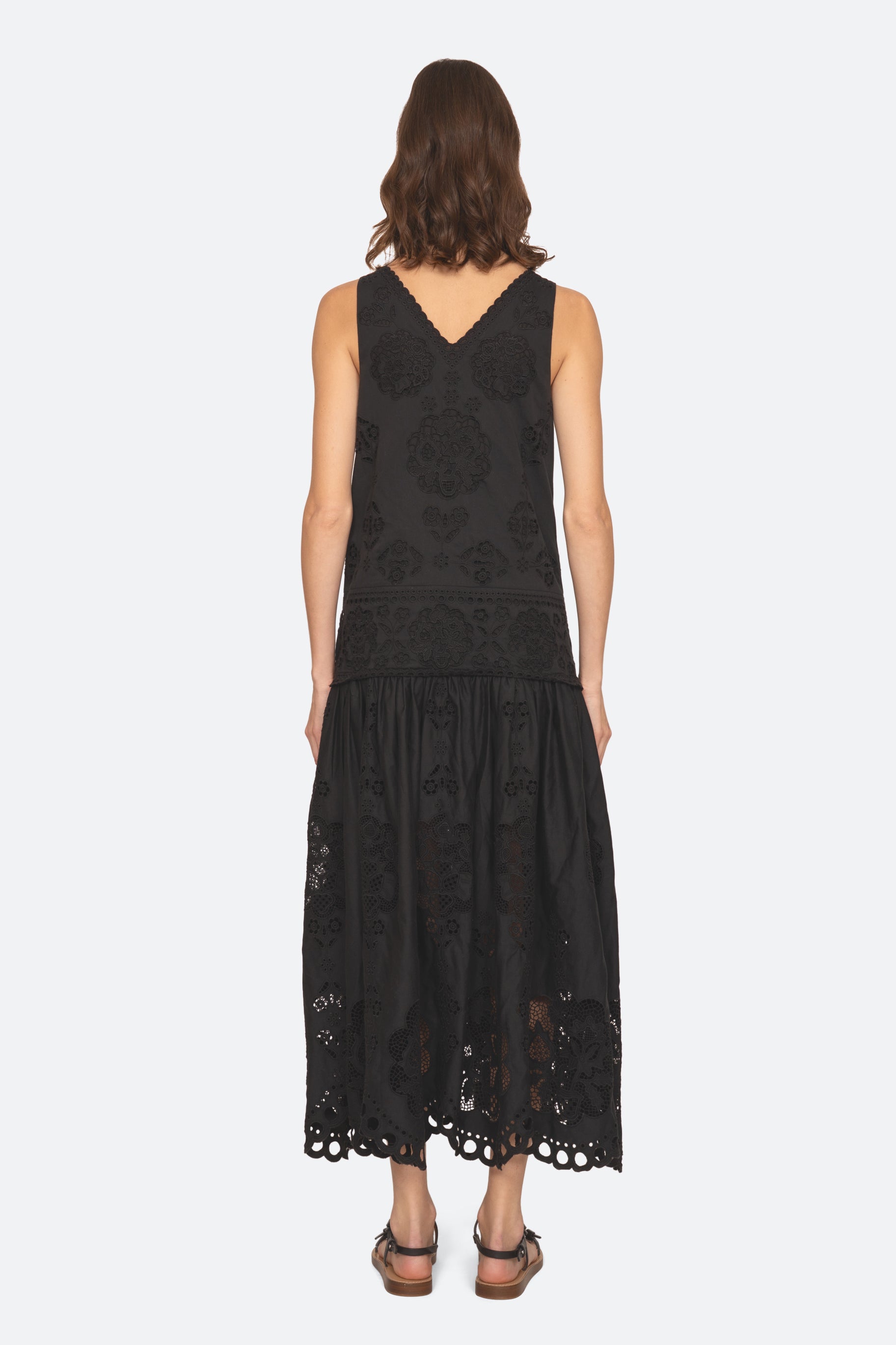 Sea New York Gardener Embroidery Maxi Dress in Black – Maison Djouf